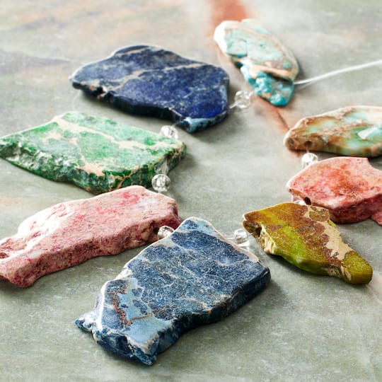 12 Pack: Imperial Jasper Nugget Beads, 25mm by Bead Landing™